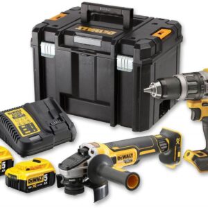 DeWalt DCK2080P2T accu set | DCD796 accuboormachine + DCG405 accu haakse slijper | 18v 5.0Ah Li-ion
