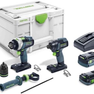 Festool Accu-slagschroevendraaier en Accu-schroefboormachineset TID 18 5,0/4,0-Set TPC 18/4
