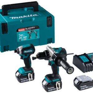 Makita DLX2418TJ Combiset voor zwaardere boor- en schroefklussen | DHP486 en DTD153 | 3 x 5.0 Ah accu