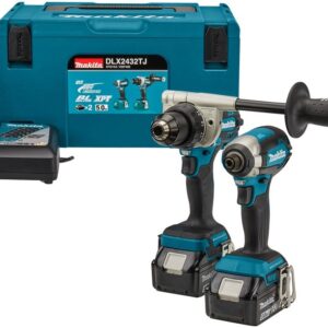 Makita DLX2432TJ | Combiset | 18 V | Zwaardere boor- en (slag)schroefklussen | 2x 5.0 Ah Accu | DDF486 en DTD153 | Snellader | In Mbox