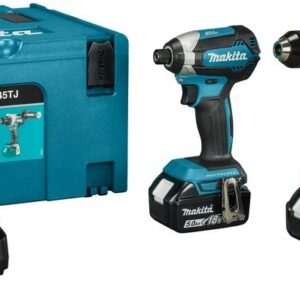 Makita DLX2545TJ 18v Combiset DDF492 Boor-/schroefmachine + DTD153 Slagschroevendraaier (2x 5.0Ah en lader)