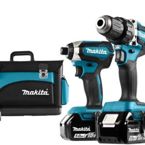 Makita DLX3090T 18v 5.0Ah Combiset accuboormachine DDF484 en slagschroevendraaier DTD153 + Lamp DML801