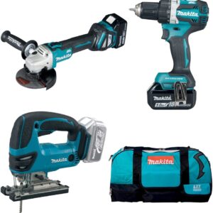 Makita DLX3152TX1 | DDF484 accuboormachine + DJV180 accu decoupeerzaag + DGA511Z Haakse slijper