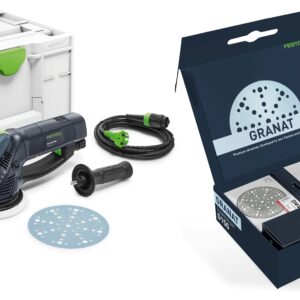 Festool 578181 RO150 FEQ GR-Set P Rotex Allround Excenterschuurmachine + STF D150/48 GR-Set P Granat schuurschijf set