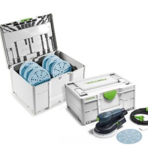 Festool 578272 ETS EC 150/5 GR Excenterschuurmachine + SYS-STF D150 GR-Set Granat schuurschijf set in systainer